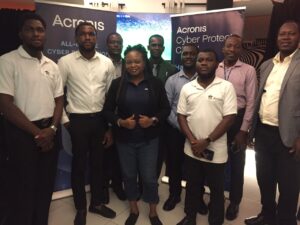 Tranter IT, Acronis Host Successful Luncheon in Lagos, Showcase Backup and Cyber Protection Solutions Picture With Nahmes 300x225