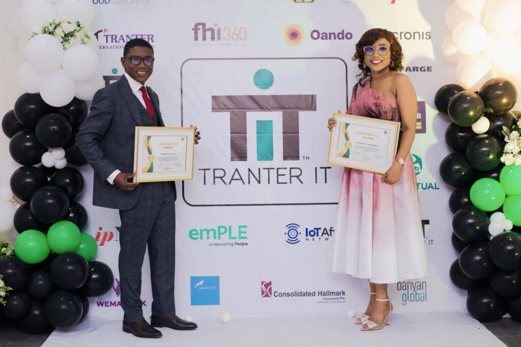 Tranter IT Long Service Award HR Adedayo Odubanjo Ibe 1024x683