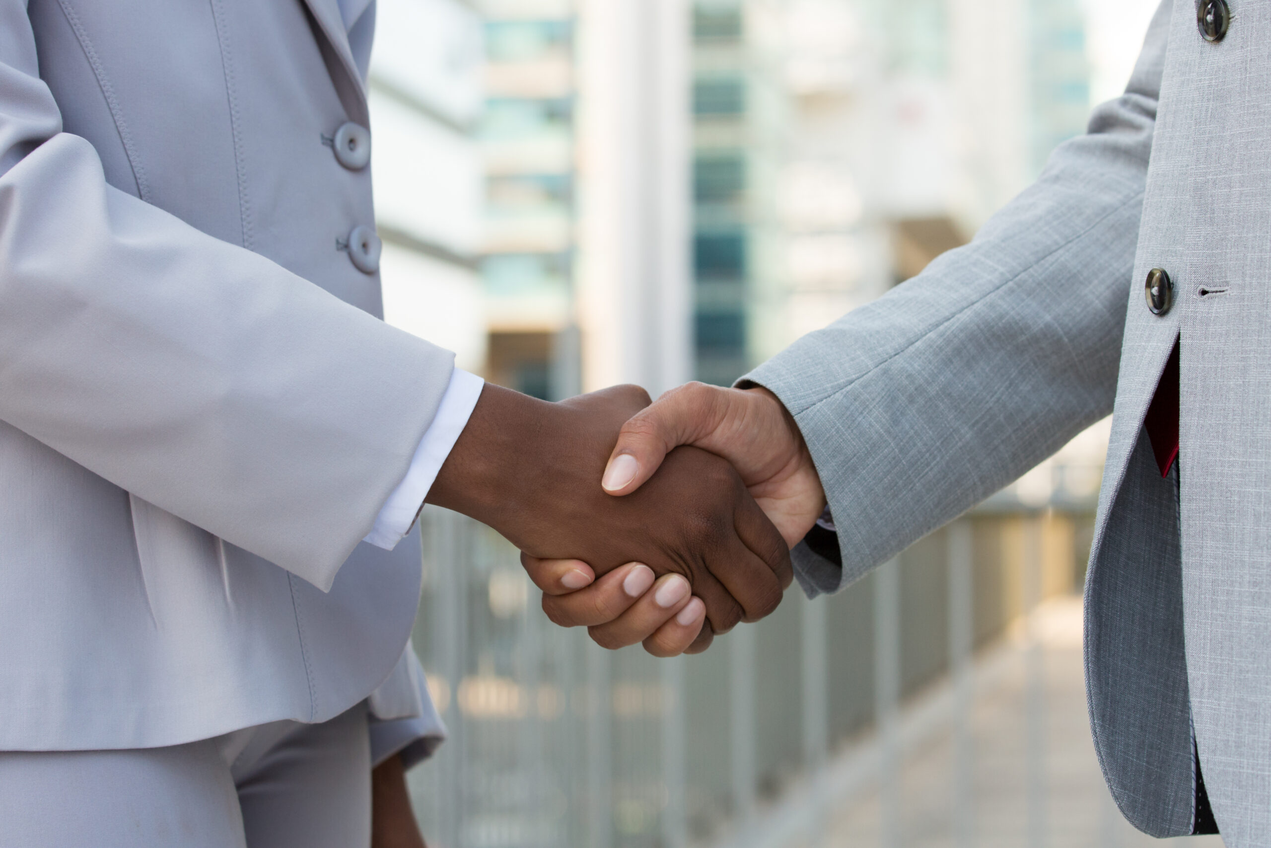 Home Business leaders shaking hands